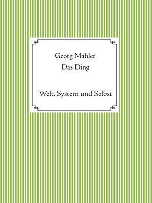 cover image of Das Ding